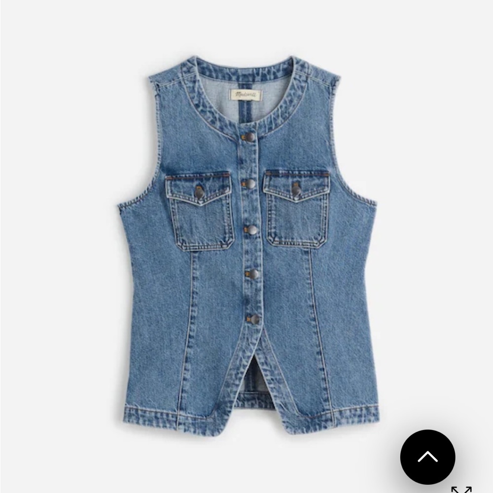 Madewell Light Blue Denim Button-Front Tank
